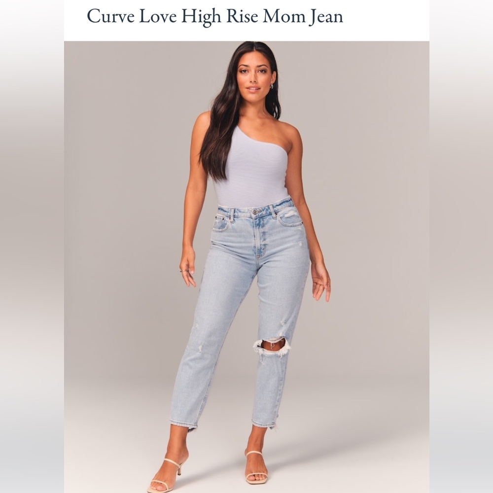 Abercrombie curve love high rise mom jean